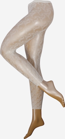 FALKE Hlačne nogavice | bela barva: sprednja stran