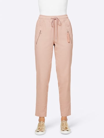 Regular Pantalon heine en rose : devant