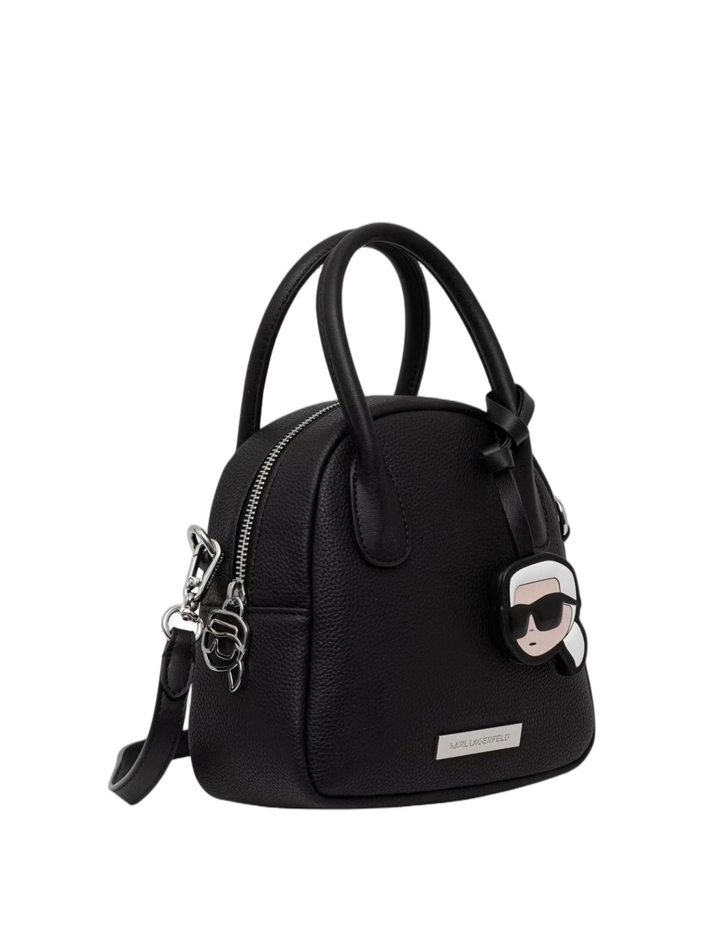 Karl Lagerfeld Käsilaukku 'Karl Lagerfeld Sac Bandoulière Ikon Noir' värissä musta