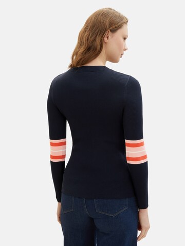 TOM TAILOR DENIM Pullover i blå