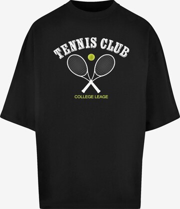 Merchcode Shirt 'Tennis Club' in Schwarz: predná strana