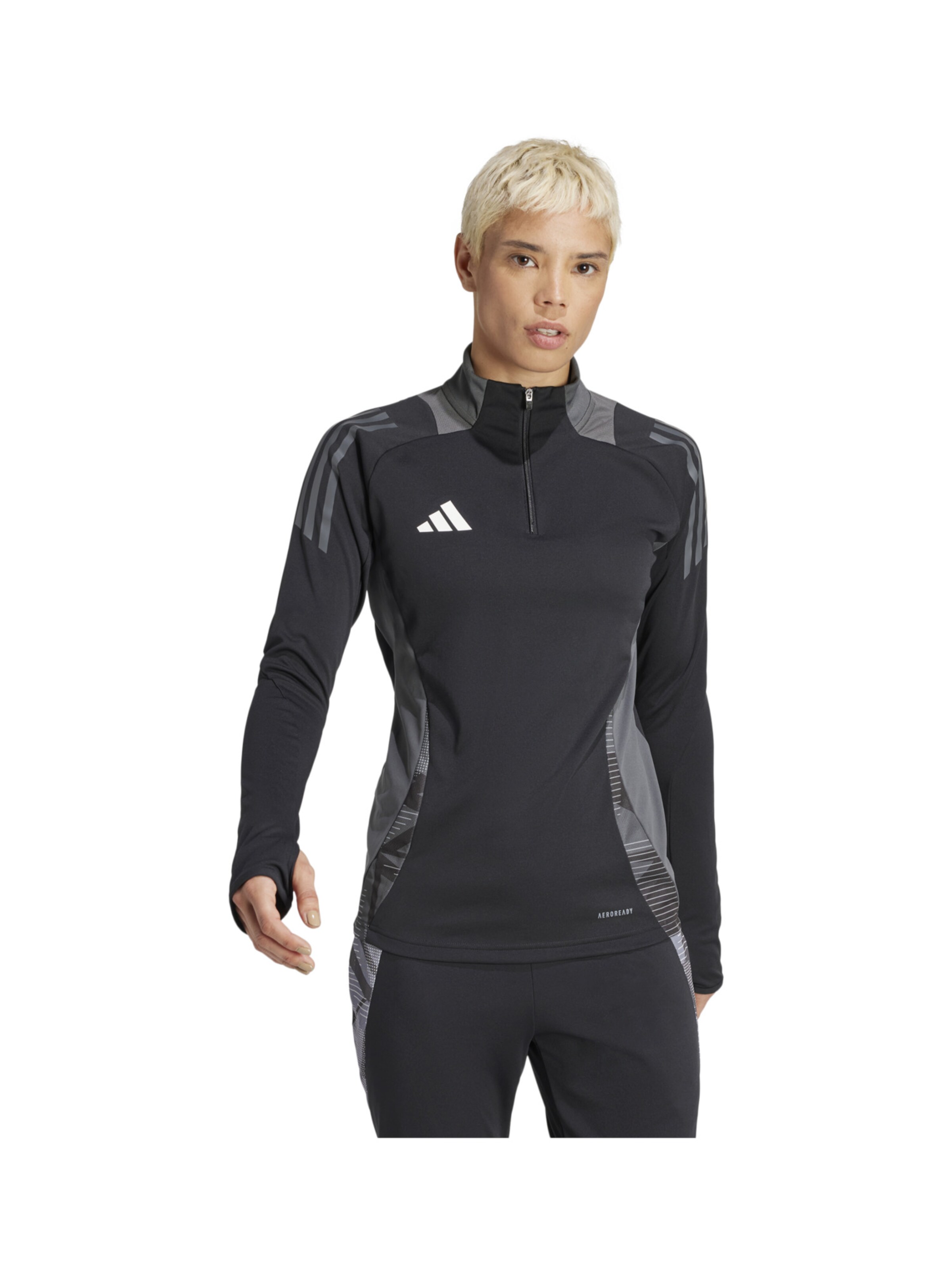 ADIDAS PERFORMANCETehnička sportska majica - crna boja: prednji dio