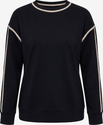 Sweat-shirt Ulla Popken en noir : devant