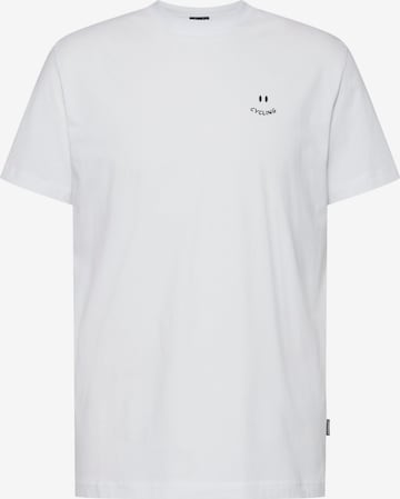 Kleinigkeit Shirt 'Happy Cycling' in White: front