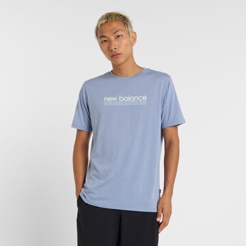 new balance Functioneel shirt 'Heathertech' in Blauw: voorkant