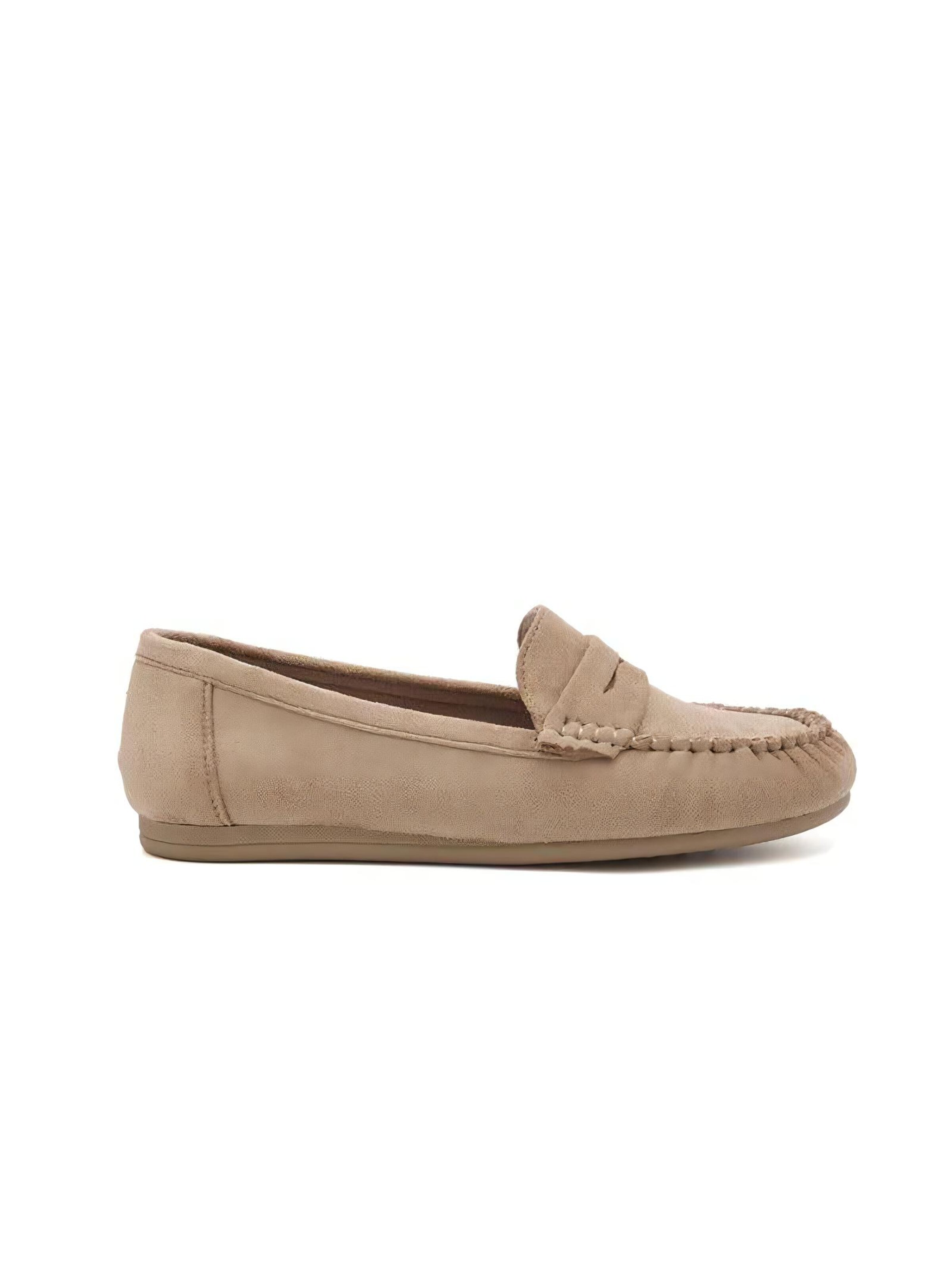 Mocassin 'Mocassins Confort en Suédine - taupe' VERA Collection en gris : devant