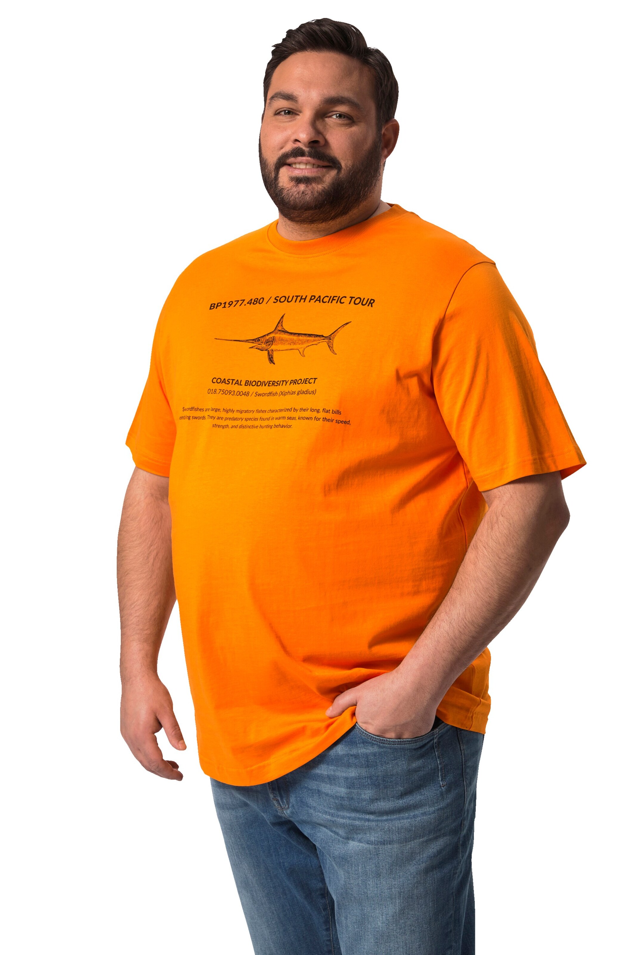 T-Shirt Boston Park en orange : devant