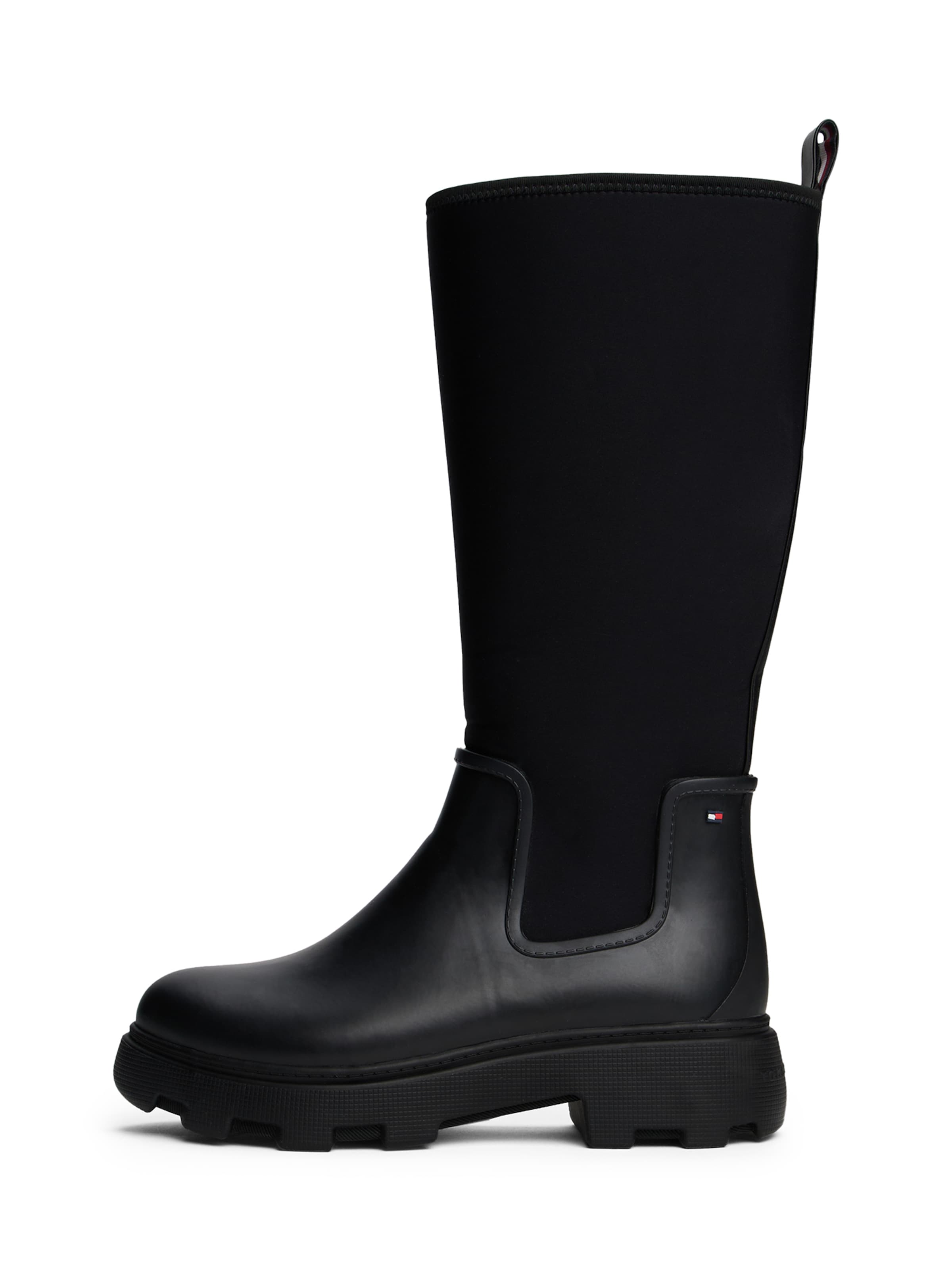 TOMMY HILFIGER Rubber boot in Black: front