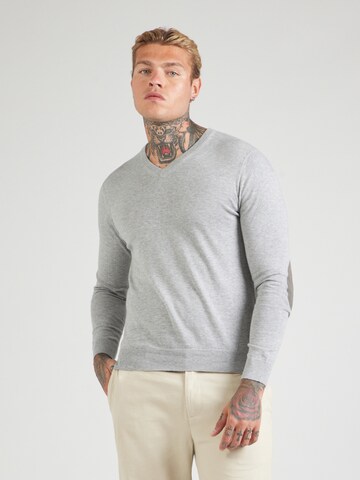 Hackett London Trui in Grijs: voorkant