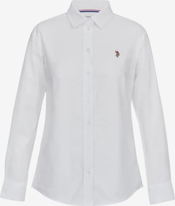 U.S. POLO ASSN. Blouse 'Gina' in Wit: voorkant