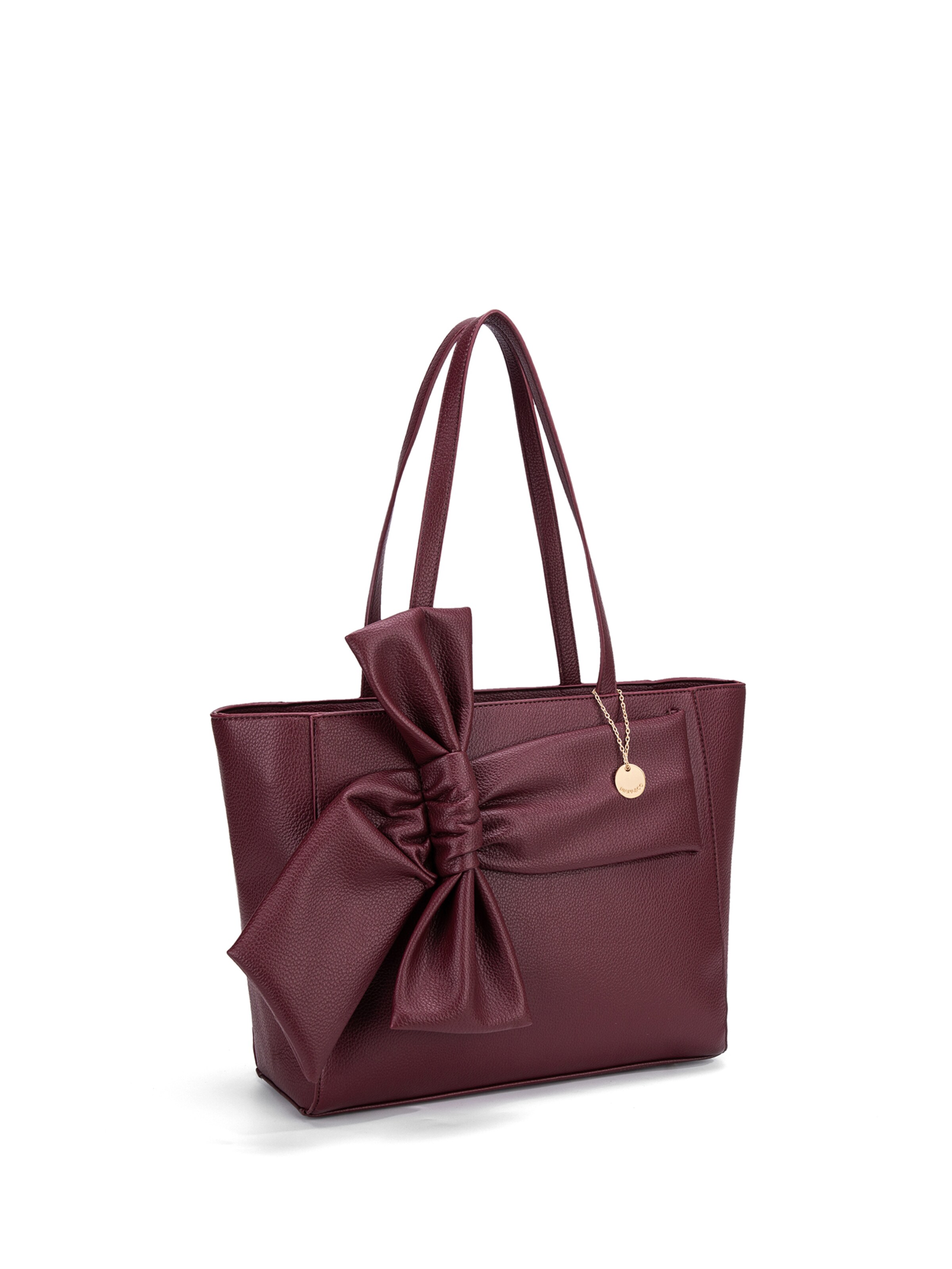 Borsa a spalla 'Borsa a Spalla Donna Velvetine Elite - Pelle Vegana PU con Fiocco' di Diana&Co. in rosso