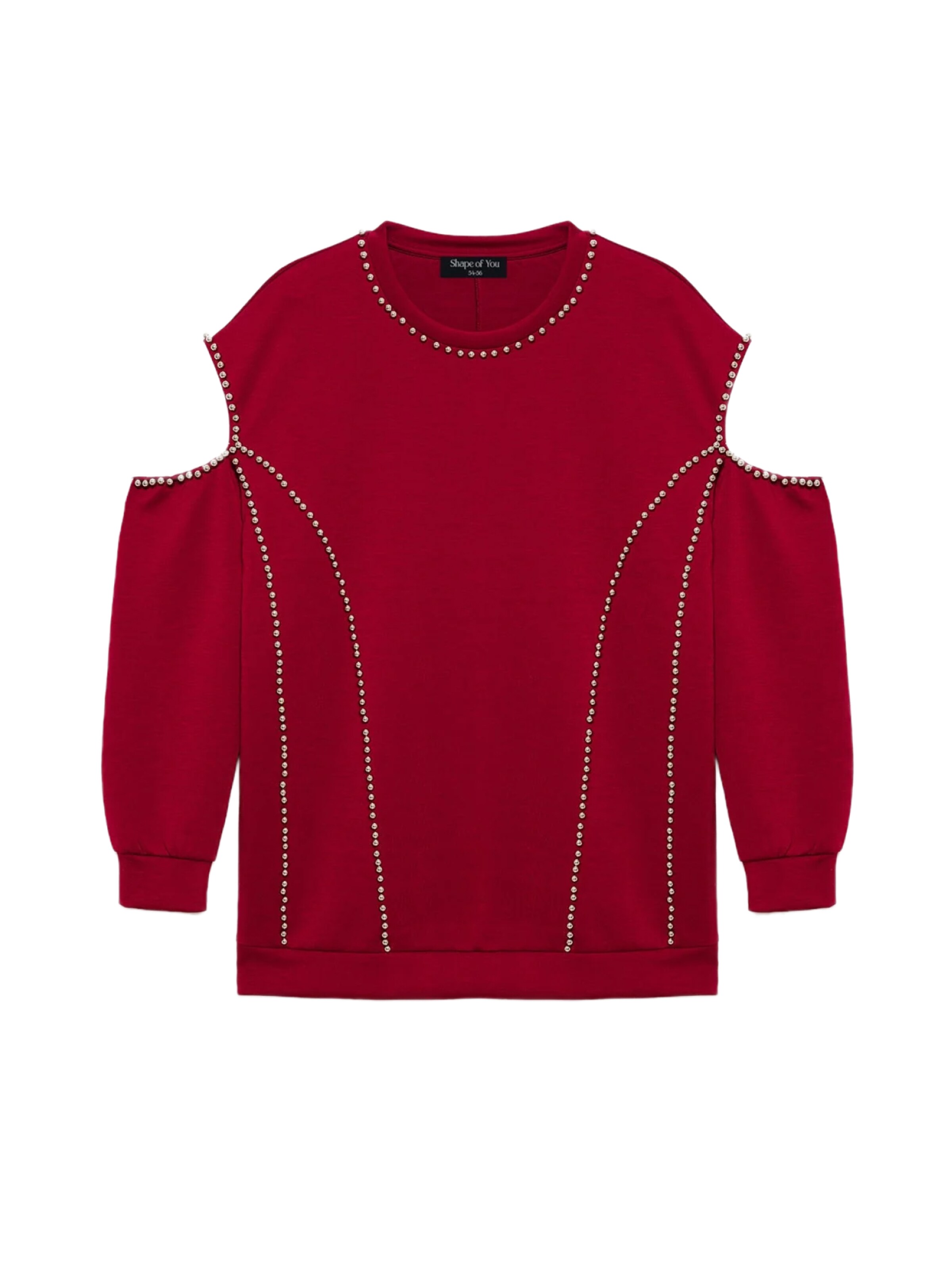 Shape Of You Sweatshirt in Rot: Vorderseite