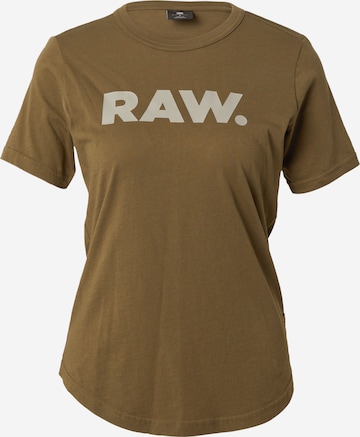 T-shirt G-Star RAW en vert : devant