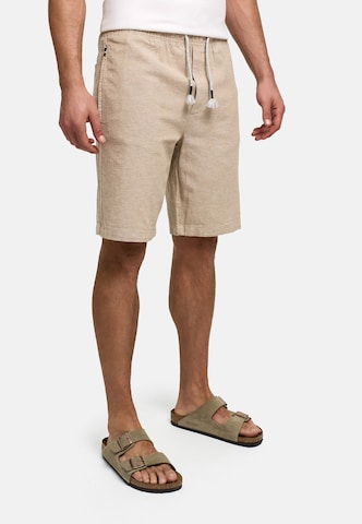 INDICODE JEANS Regular Chino Pants 'Lino' in Beige