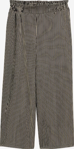 Wide leg Pantaloni de la TOM TAILOR DENIM pe negru: față