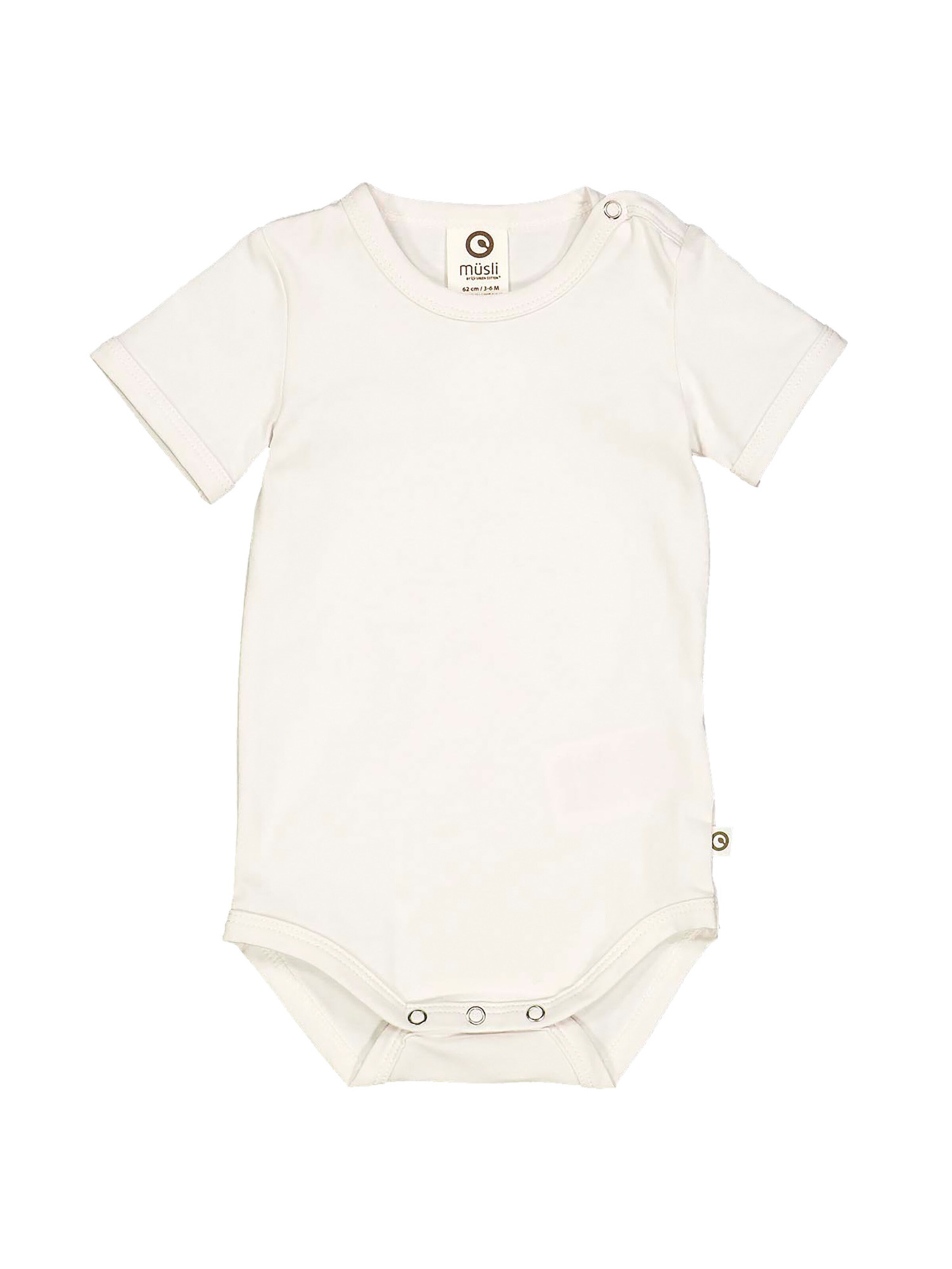 Barboteuse / body Müsli by GREEN COTTON en beige : devant