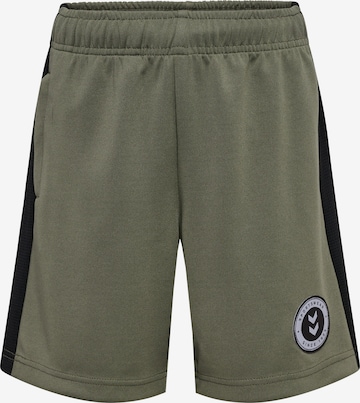 Hummel Regular Sportbroek in Groen: voorkant