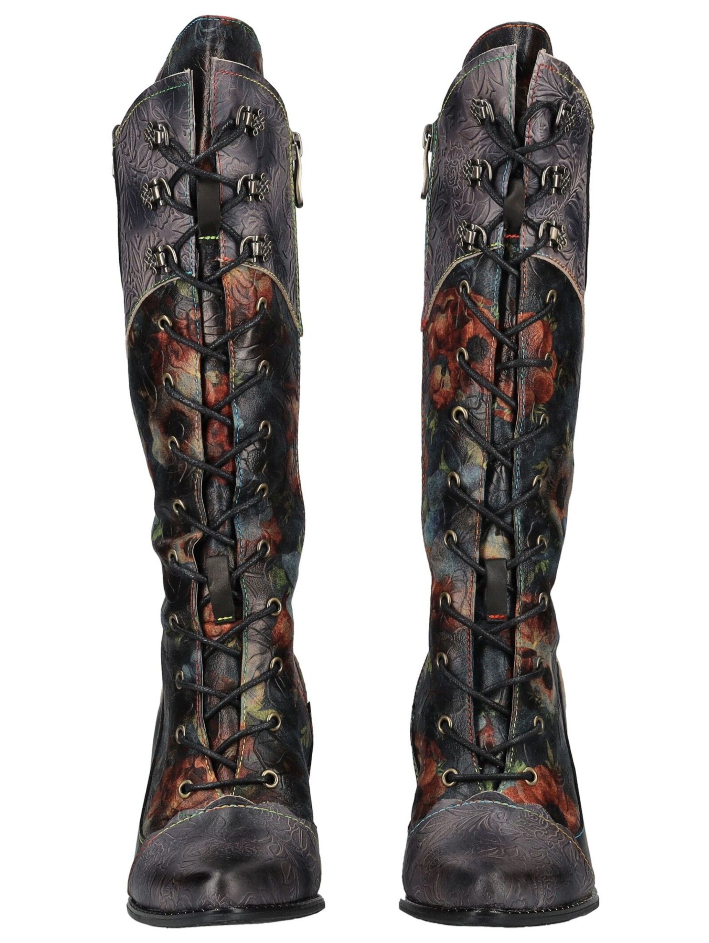 Laura Vita Lace-Up Boots in Black