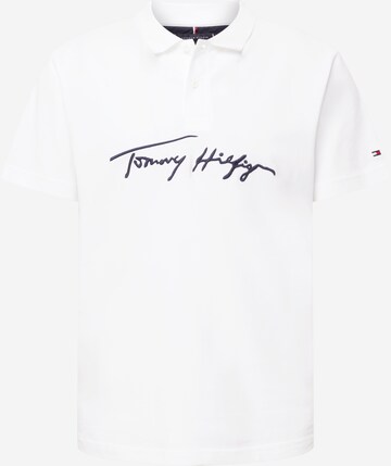 Tricou 'Signature' de la TOMMY HILFIGER pe alb: față