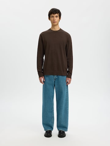 Pull-over SELECTED en marron