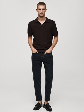 MANGO MAN Tapered Jeans 'Sammy' i sort
