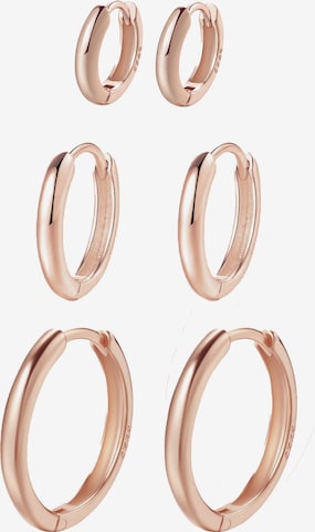 Hey Happiness Ohrringe 'Trio Hoops' in Gold: Vorderseite