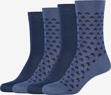 camano Socks in Blue: front