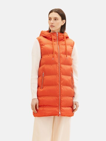 Gilet TOM TAILOR en orange : devant