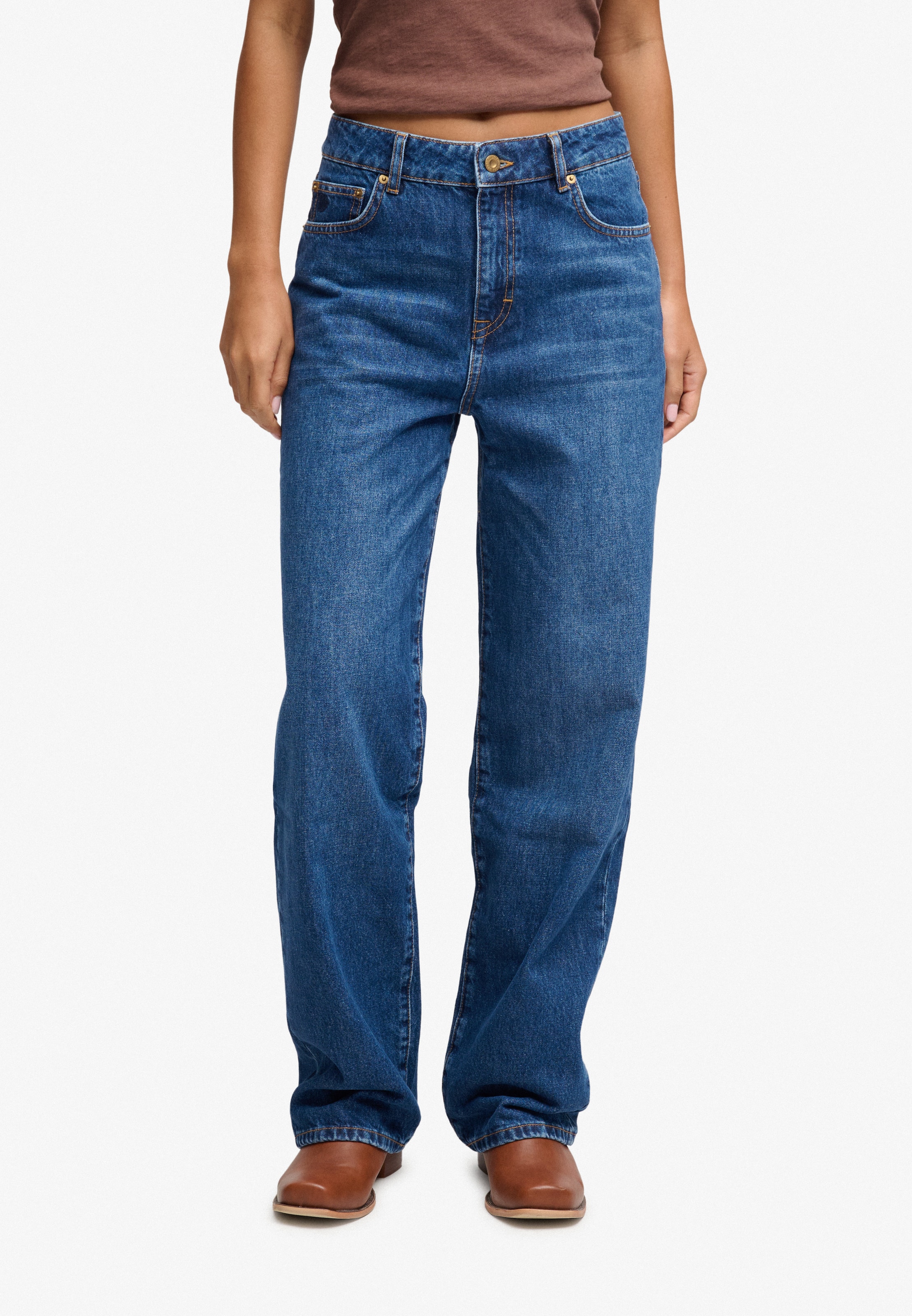 Wide Leg Jean Superdry & Co en bleu : devant