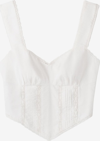 Bershka Toppi värissä valkoinen: etupuoli