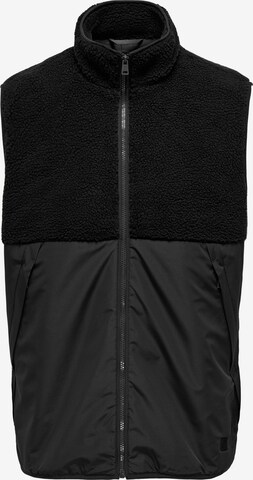 Gilet 'Ben' di Only & Sons in nero: frontale