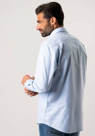 Black Label Shirt Regular Fit Businesshemd 'OXFORD' in Blau
