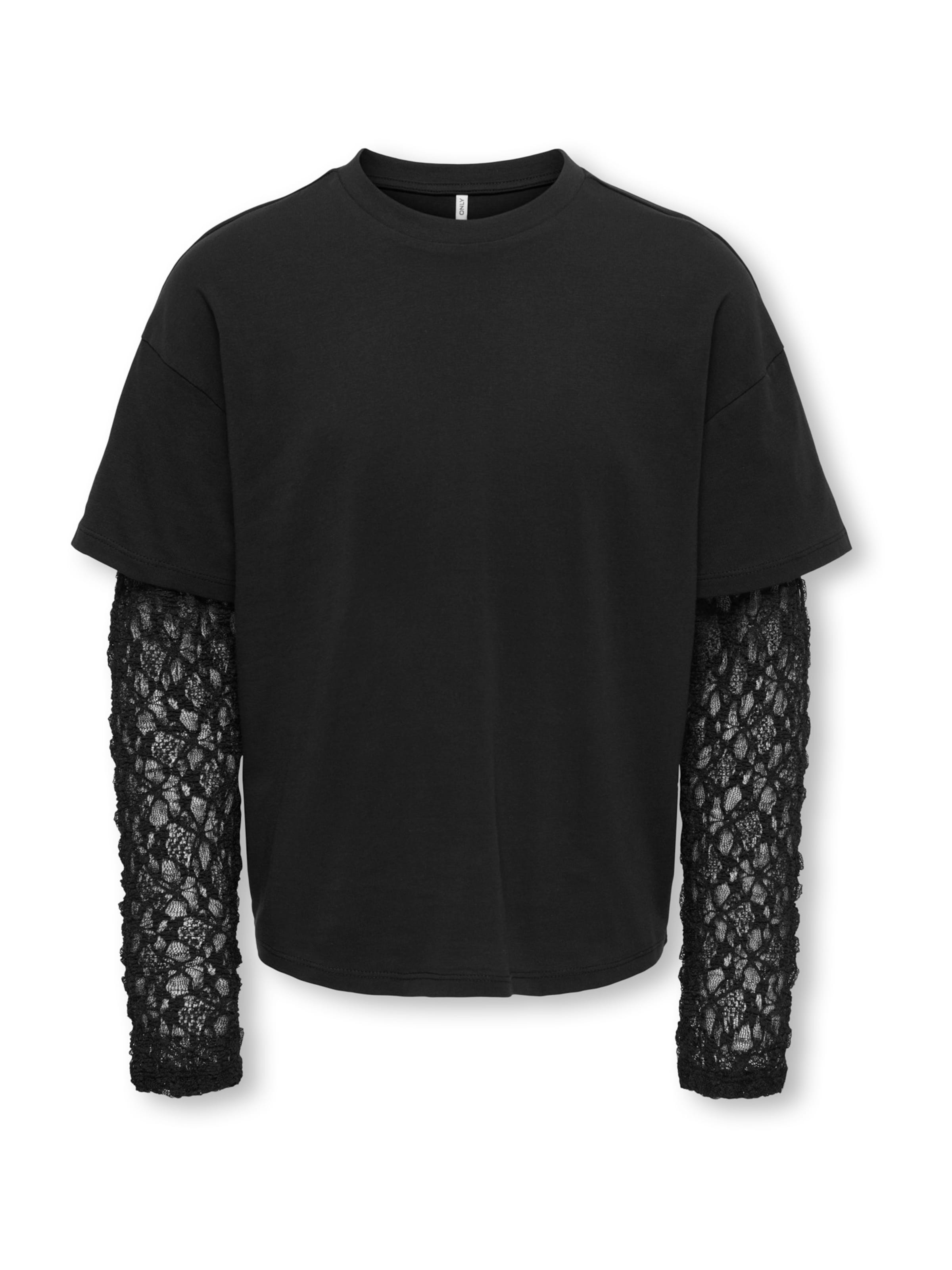 Tricou 'KOGLIA' de la ONLY GIRLS pe negru: față