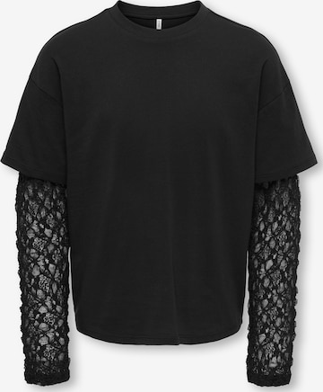 Tricou 'KOGLIA' de la ONLY GIRLS pe negru: față