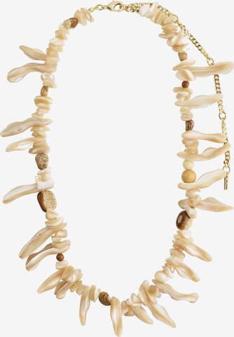 Pilgrim Necklace 'Light' in Beige: front