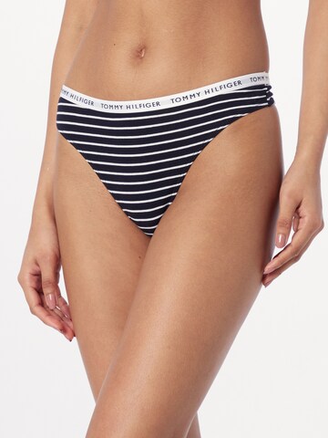 Tommy Hilfiger Underwear Thong in Blue: front