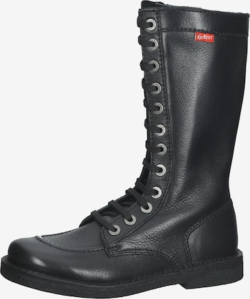 Kickers Lace-Up Boots in Black: front