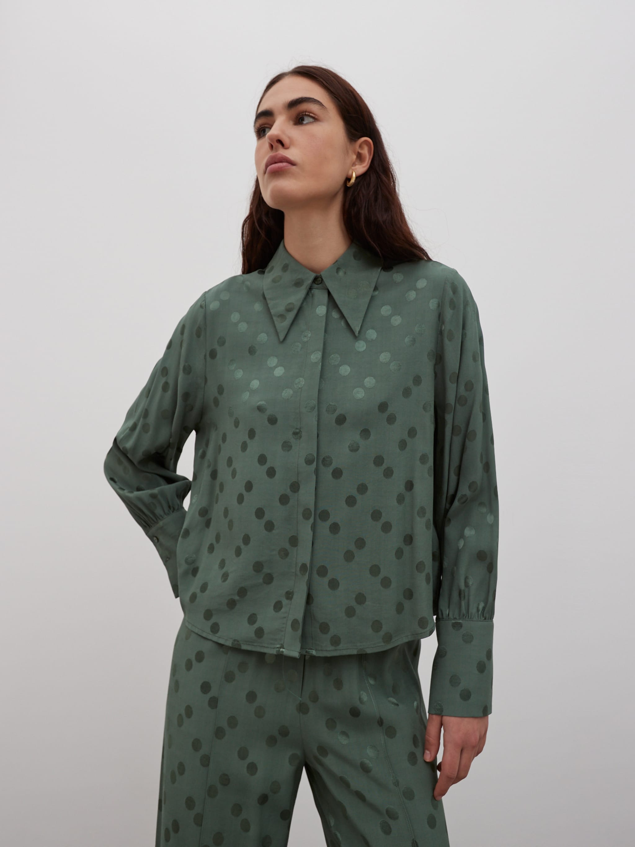 EDITED Produkte Bluse 'Delano' dunkelgrün