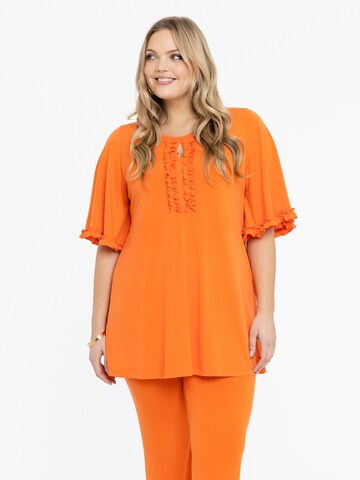 Yoek Tunic 'Dolce' in Orange: front