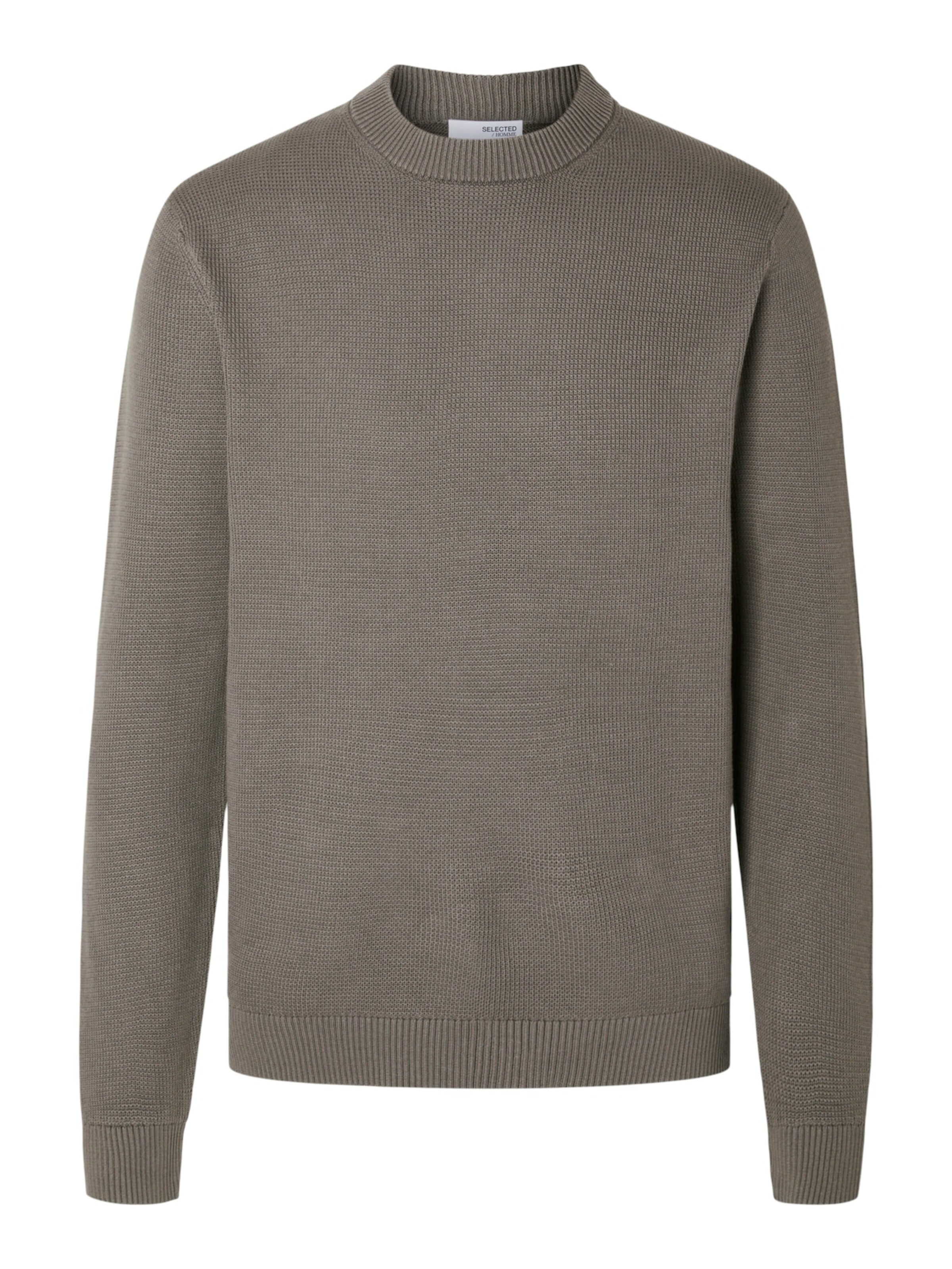 Pull-over 'SLHDane' SELECTED en marron : devant