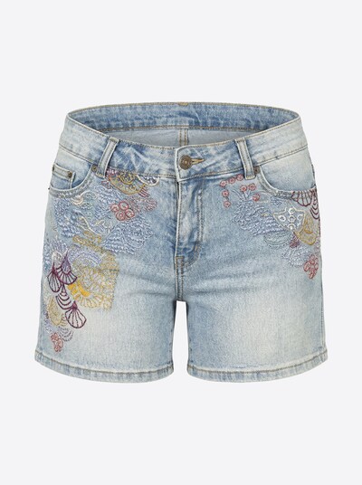 KOROSHI Jean en 34 en bleu clair / mélange de couleurs, Vue avec produit