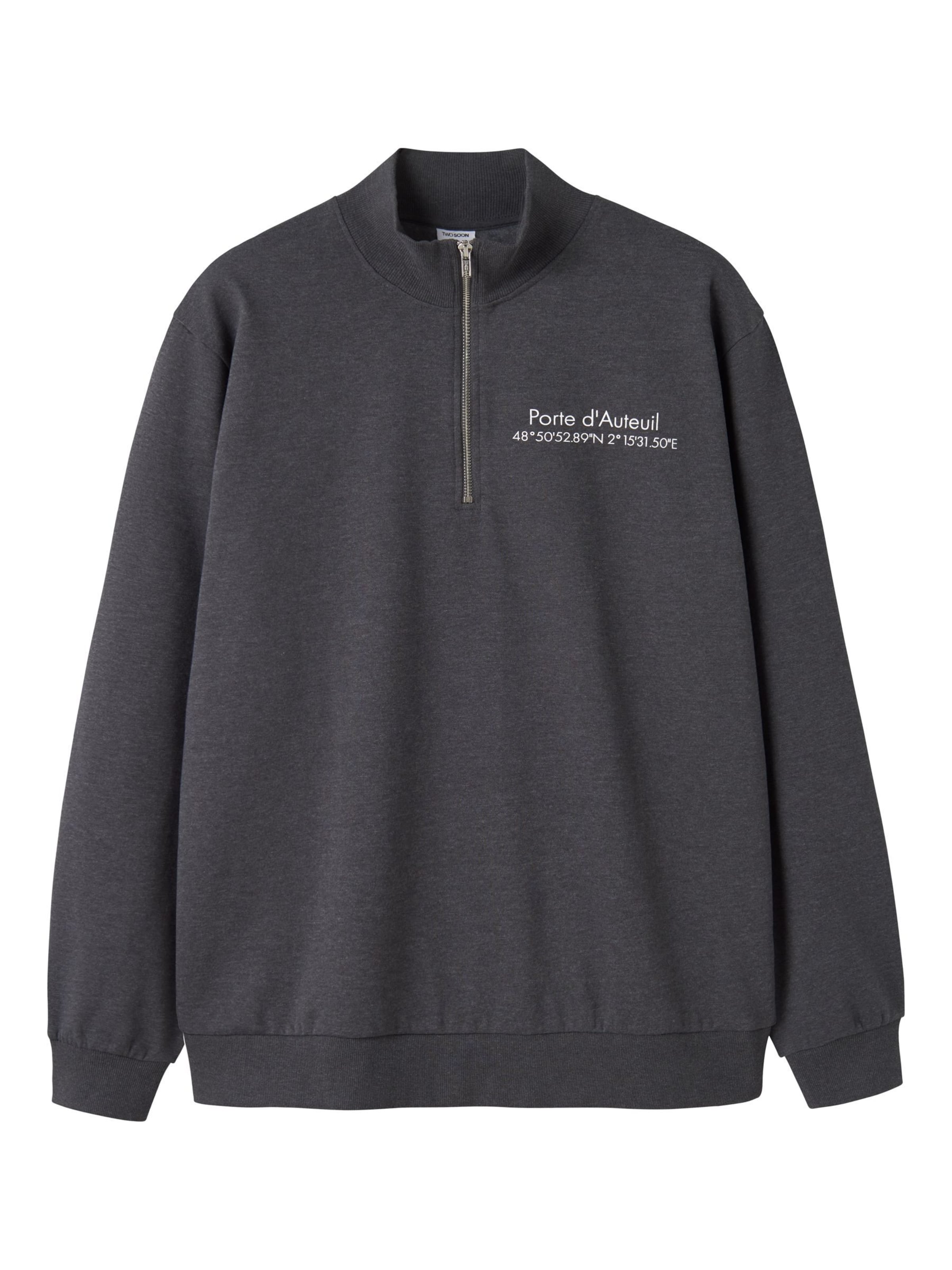 TWO SOON Sweatshirt in Grey: front