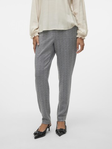 VERO MODA Regular Trousers 'SILVA' in Grey: front