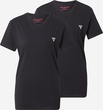 Tricou 'CALEB HERO' de la GUESS pe negru: față