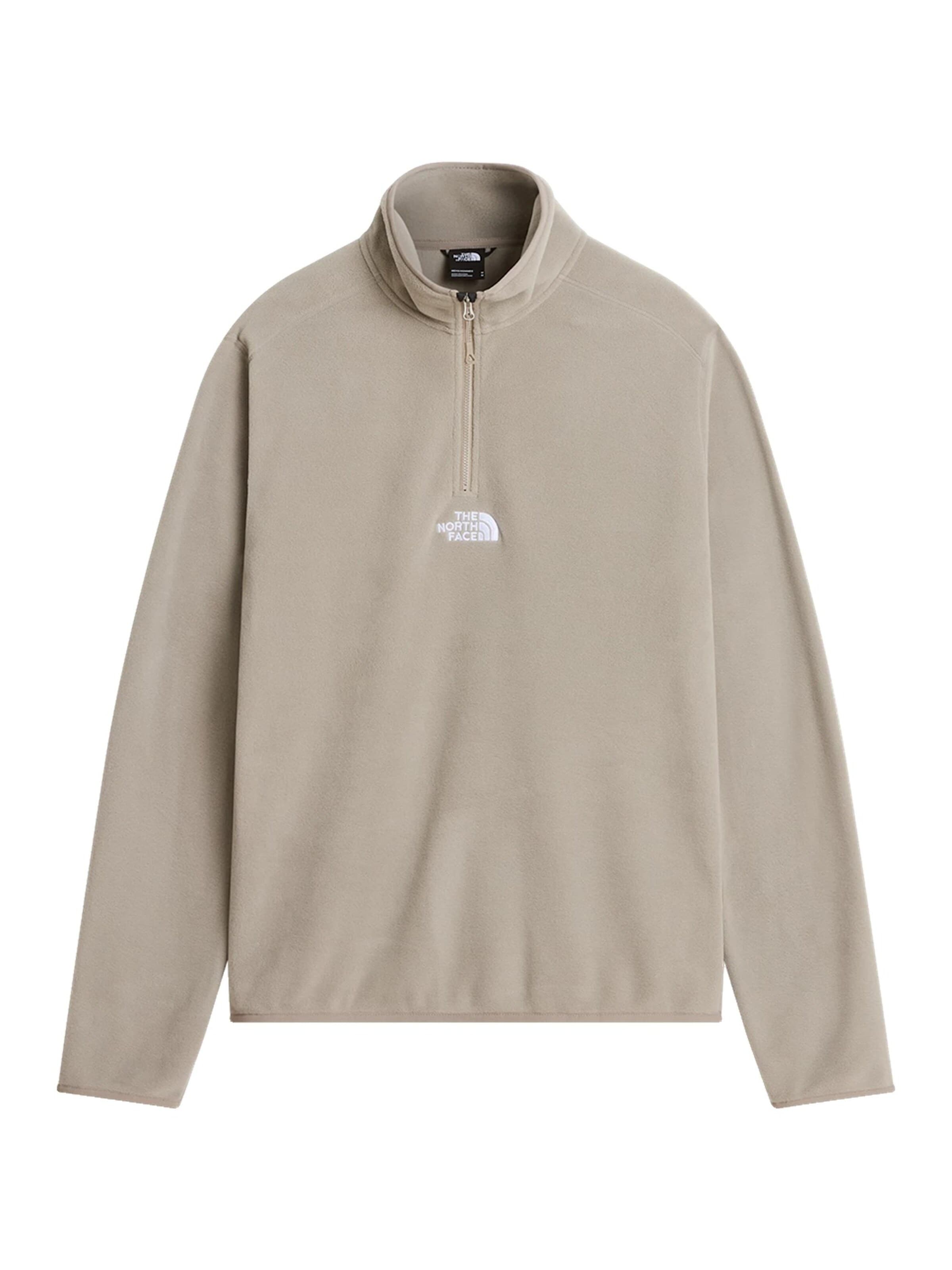 THE NORTH FACE Winter Jacket '1/4 Zip Glacier Embroidered Logo' in Grey: front
