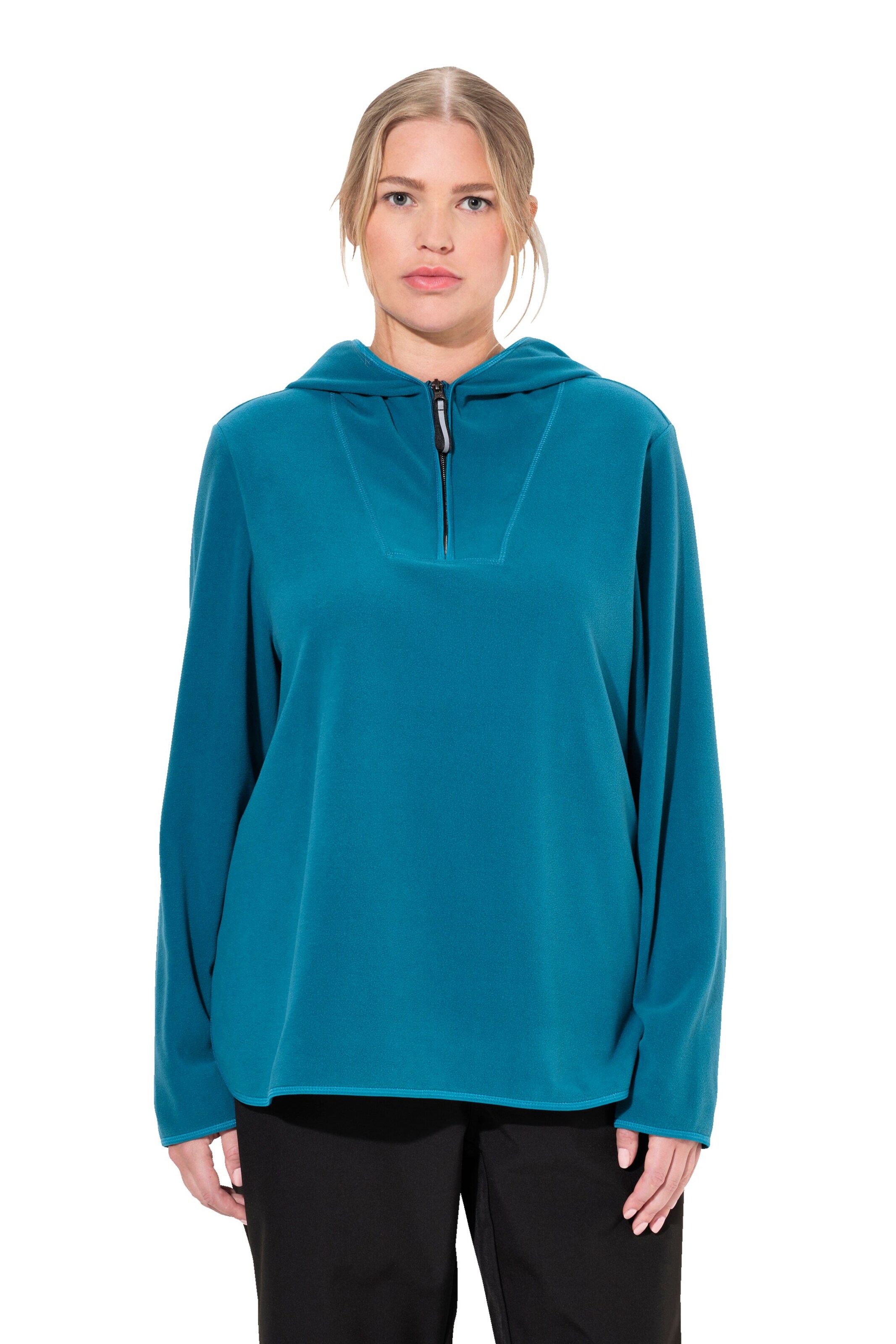 Ulla Popken Sweatshirt in Blauw: voorkant