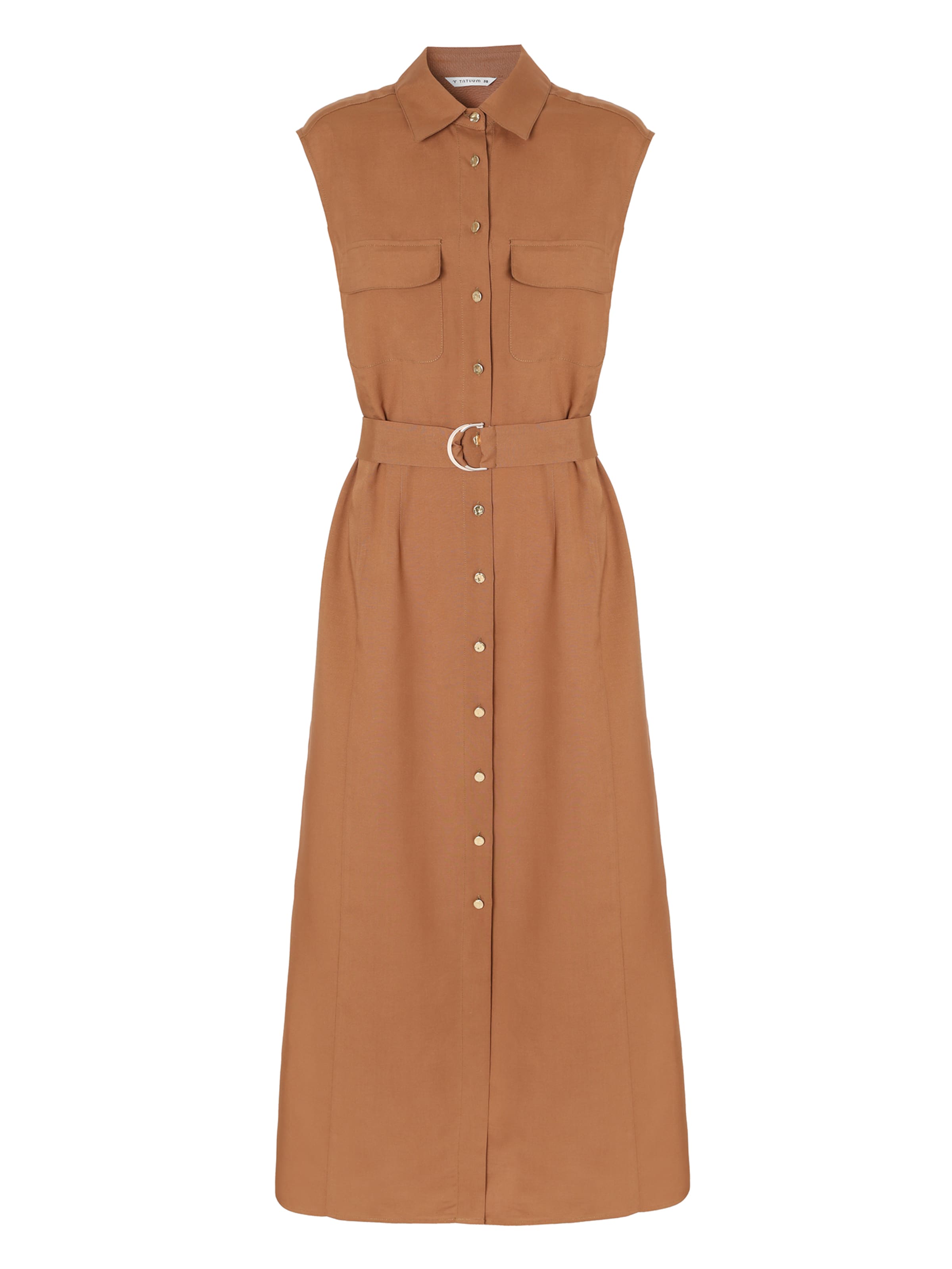 TATUUM Платье-рубашка 'MOKKA' в Коричневый: спереди