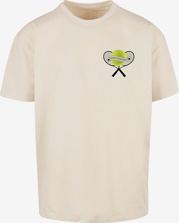 Merchcode Shirt 'Tennis Tournament' in Beige: front