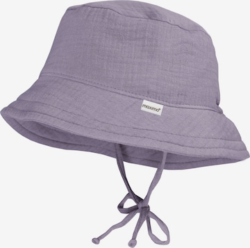 MAXIMO Hat 'GOTS MINI-Hut, Bindeband Musselinstoff, Futter, UV' in Purple: front