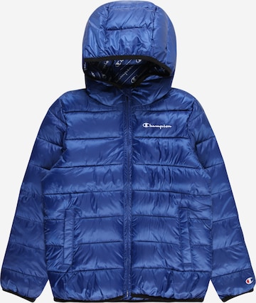 Champion Authentic Athletic Apparel Winterjas 'LEGACY' in Blauw: voorkant